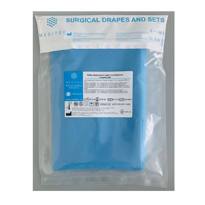 007-731-12 Набір хірургічного одягу та покриттів «Meditec®». Стерильний.